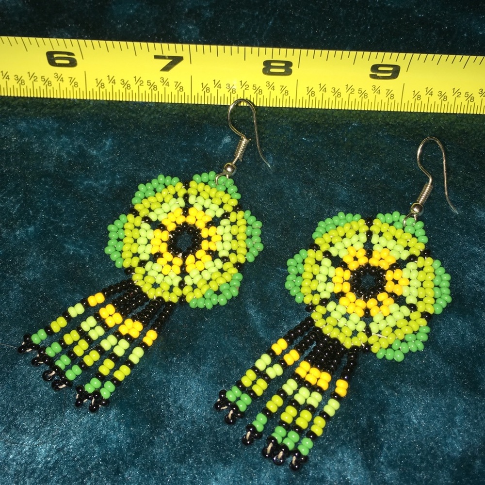 Beaded Flower Earrings